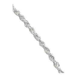 Cadena de Plata .925 Tejido Cuerda Torzal 60 cm x 2 mm - Imagen 4
