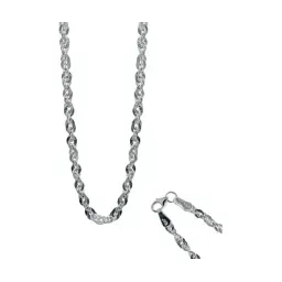 Cadena de Plata Ley .925 Diseño Torsal Marinera con Eslabones 45 cm - Imagen 1