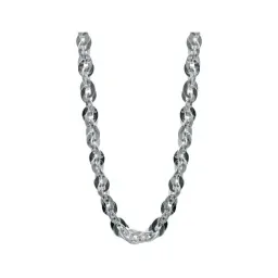Cadena de Plata Ley .925 Diseño Torsal Marinera con Eslabones 45 cm - Imagen 2