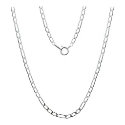 Cadena de Plata Ley .925 Estilo Figaro 55cm para Mujer - Imagen 1