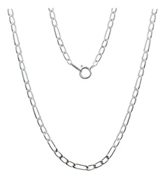 Cadena de Plata Ley .925 Estilo Figaro 55cm para Mujer - Imagen 1