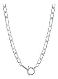 Cadena de Plata Ley .925 Estilo Figaro 55cm para Mujer - Imagen 2