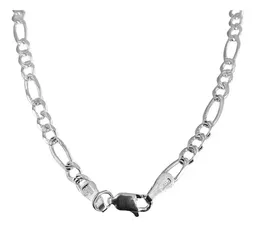 Cadena Figaro 3x1 Diamantada Plata .925 55cm - Imagen 3