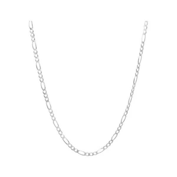 Cadena Figaro 3x1 Maciza Plata Ley 925 para Hombre de 50 cm - Imagen 1