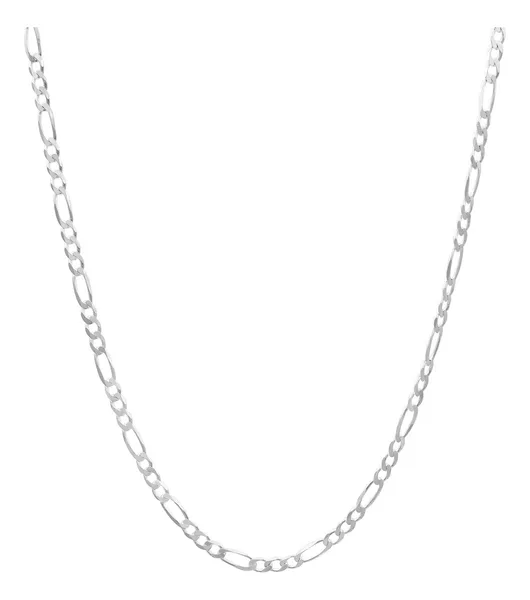 Cadena Figaro 3x1 Maciza Plata Ley 925 para Hombre de 50 cm - Imagen 1