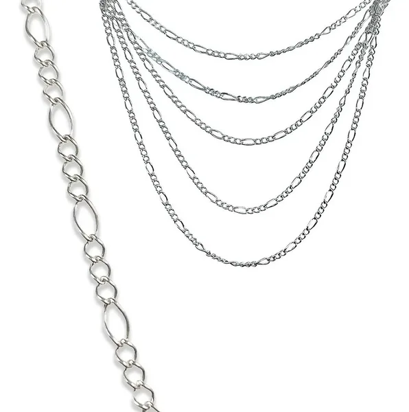 Cadena Figaro 3x1 Plata Ley .925 50cm - Imagen 1