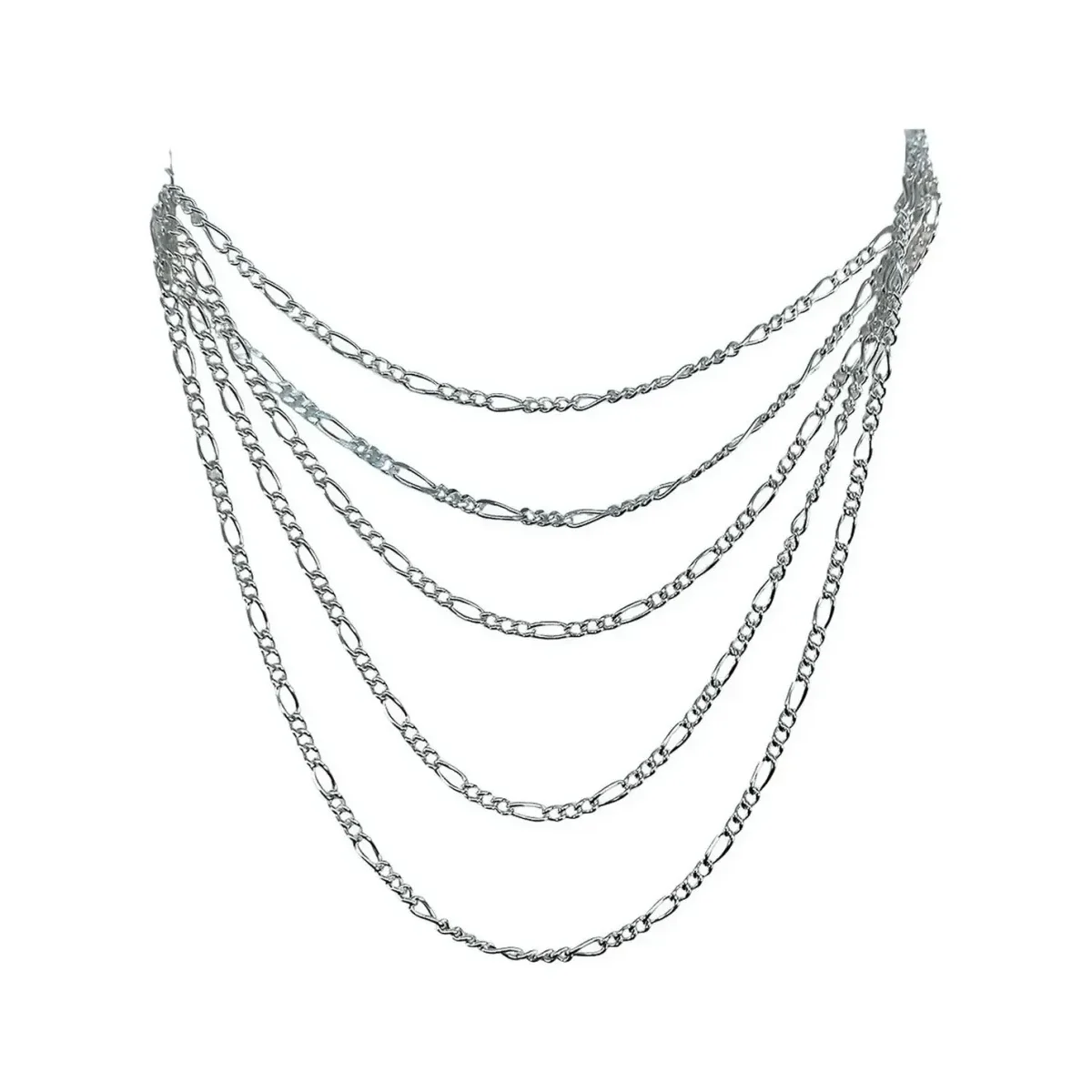 Cadena Figaro 3x1 Plata Ley .925 50cm - Imagen 3
