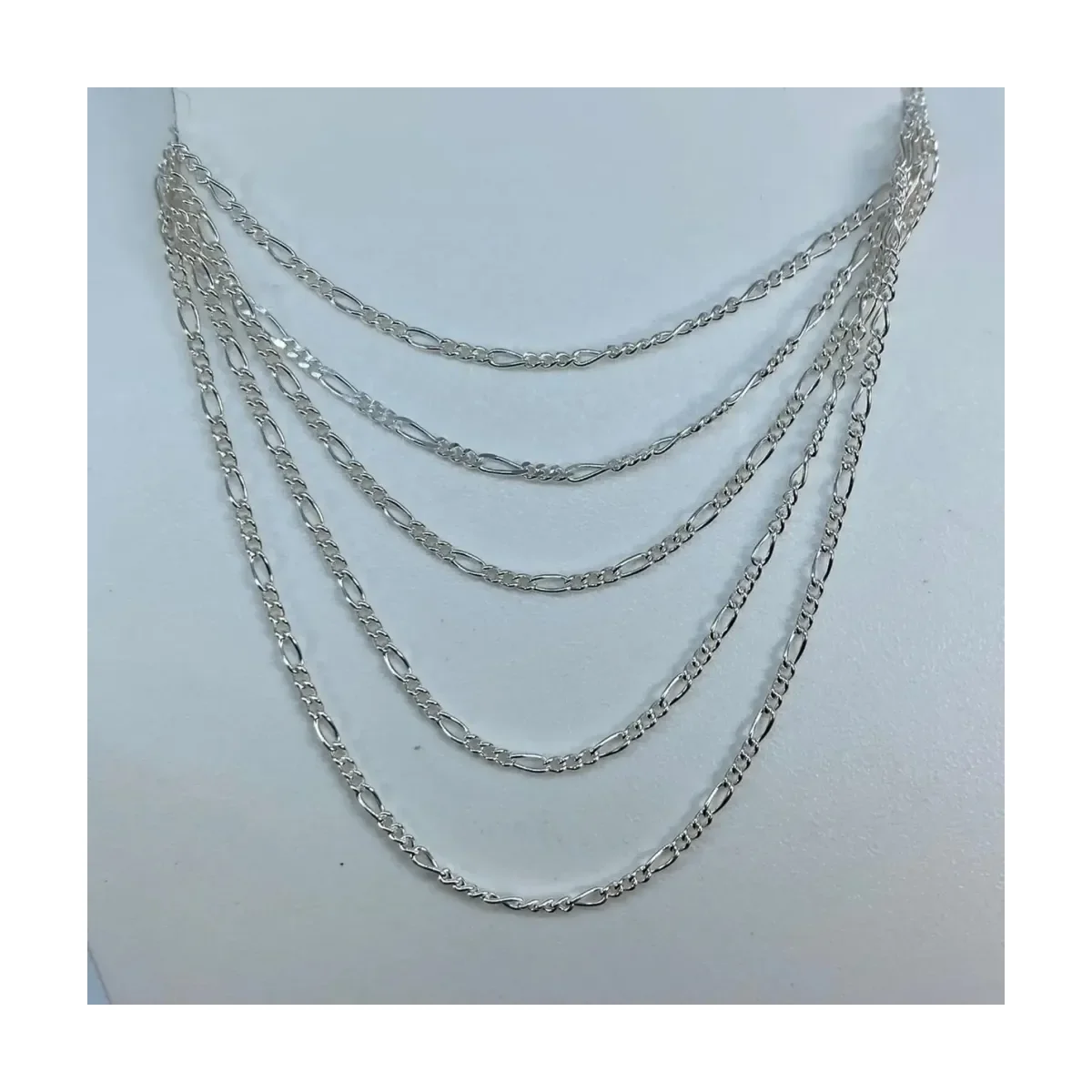 Cadena Figaro 3x1 Plata Ley .925 50cm - Imagen 4