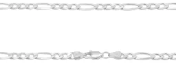 Cadena Figaro 3x1 Plata Ley .925 de 60cm para Hombre - Imagen 4