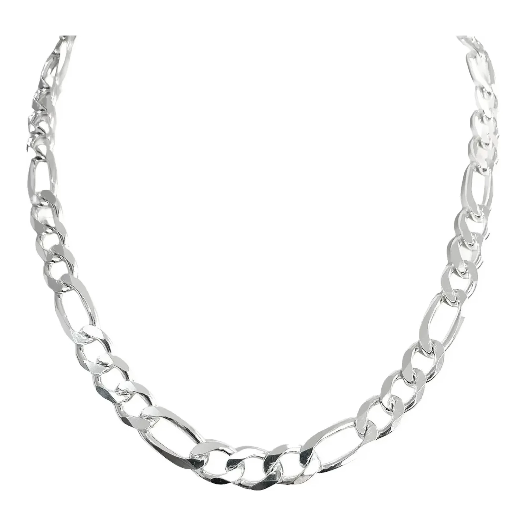 Cadena Figaro 3x1 Plata 925 Hombre 60 cm Largo