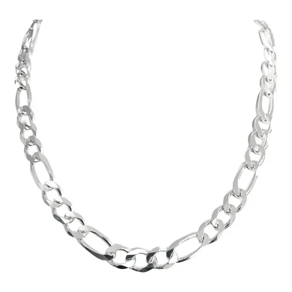 Cadena Figaro 3x1 Plata 925 Hombre 60 cm Largo - Imagen 1