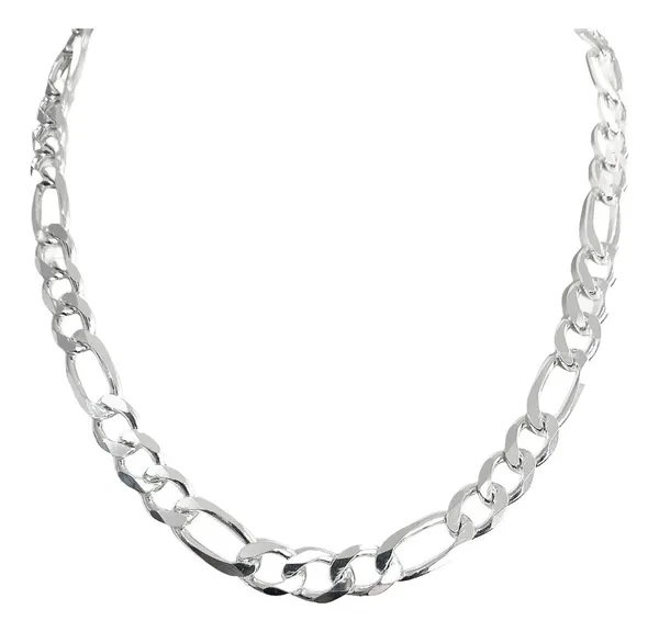 Cadena Figaro 3x1 Plata 925 Hombre 60 cm Largo - Imagen 1