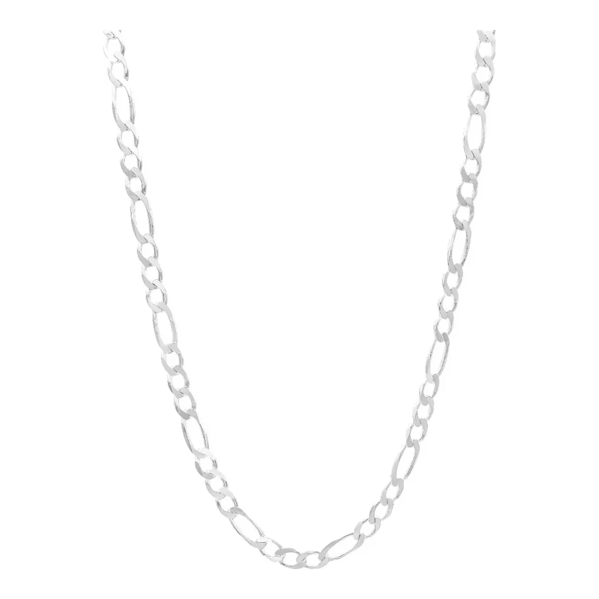 Cadena Figaro 3x1 plata 925 hombre, eslabón grueso 9mm largo 70cm, tejido de plata con broche tipo perico