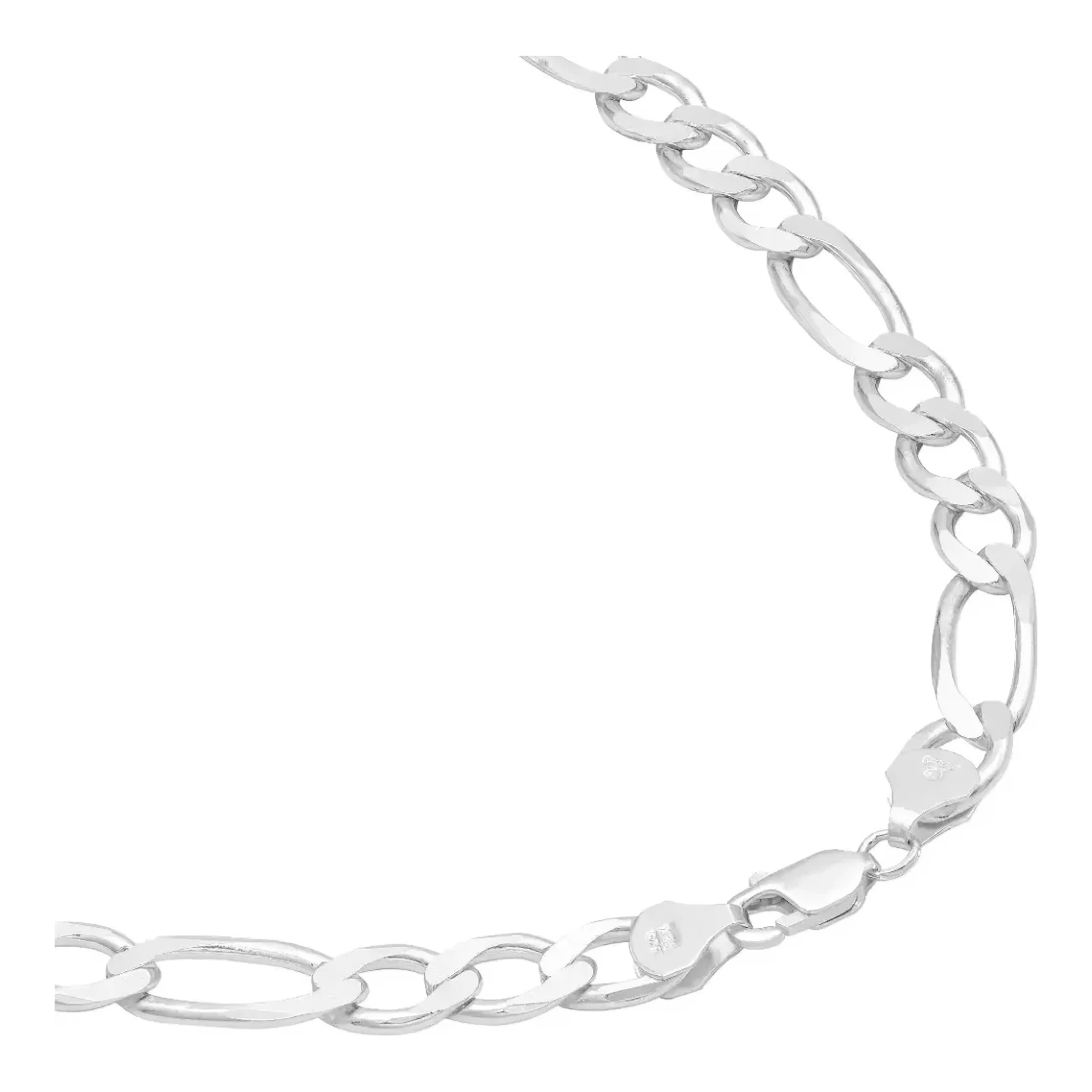 Cadena Figaro Plata 925 70cm Eslabón Grueso Hombre - Imagen 3