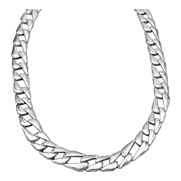 Cadena Fígaro troquelada de Plata .925 de 11 mm y 57 cm con broche de caja - Joyaris joyería mexicana