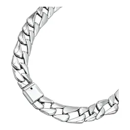 Cadena Fígaro Troquelada de Plata .925 de 11 mm y 57 cm Broche Caja - Imagen 4