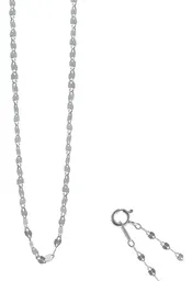 Cadena Granito Plata 925 Italiana 45cm Unisex - Imagen 1