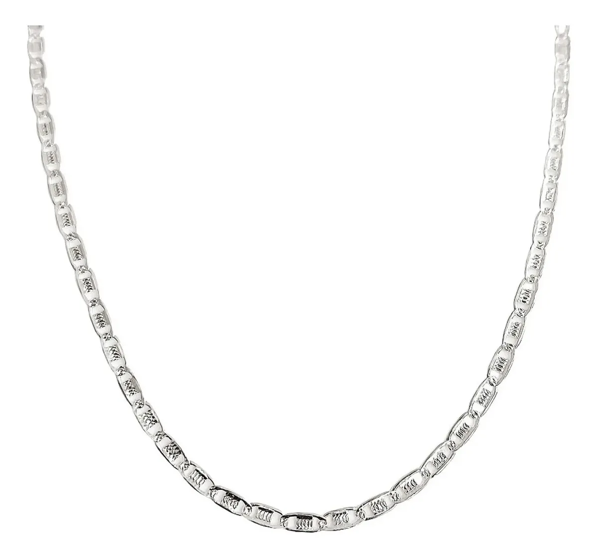 Cadena Marinera Diamantada Plata 925 45cm Unisex - Imagen 1