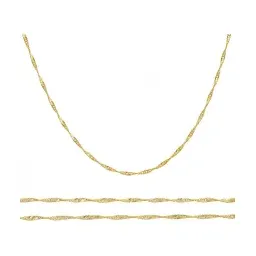Cadena Oro 10k Eslabón Singapur 45cm para Mujer - Imagen 1