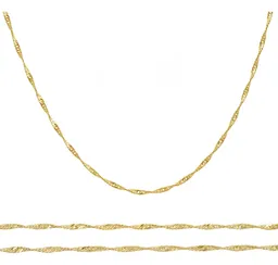 Cadena Oro 10k Eslabón Singapur 45cm para Mujer - Imagen 1