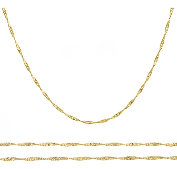 Cadena Oro 10k Eslabón Singapur 45cm para Mujer - Imagen 1