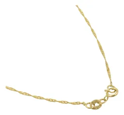 Cadena Oro 10k Eslabón Singapur 45cm para Mujer - Imagen 4
