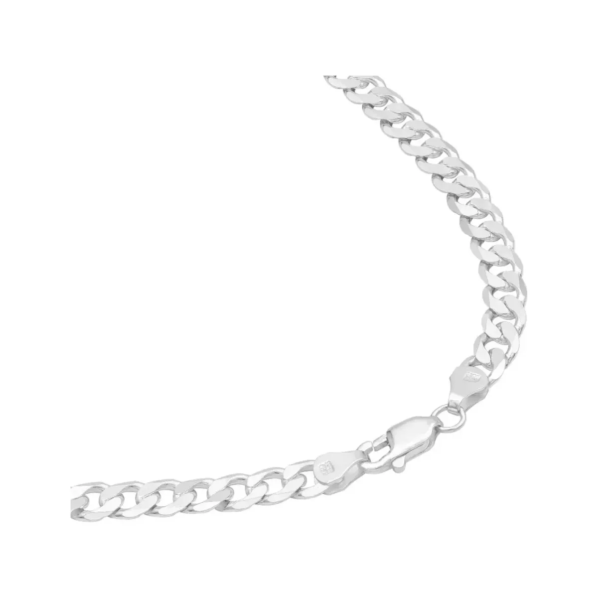 Cadena Plata .925 Barbada Cubana 55cm Hombre - Imagen 2