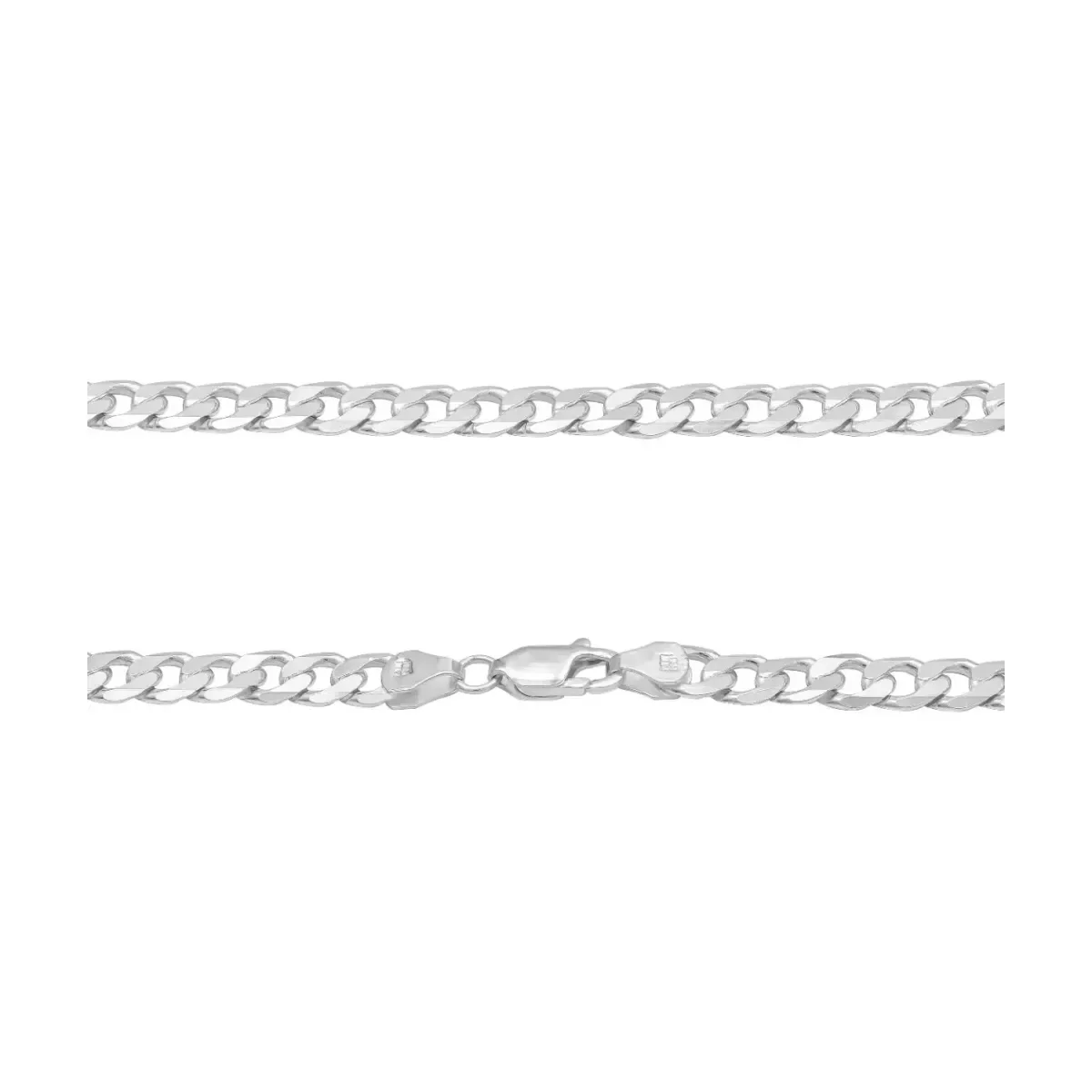 Cadena Plata 925 Barbada Cubana 60cm para Hombre - Imagen 4