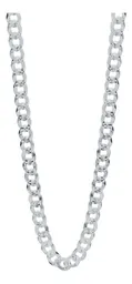 Cadena Plata 925 Barbada Cubana Diamantada 60cm para Hombre - Imagen 2