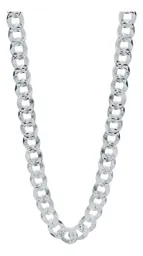 Cadena Plata 925 Barbada Cubana Diamantada 60cm para Hombre - Imagen 3
