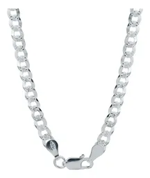 Cadena Plata 925 Barbada Cubana Diamantada 60cm para Hombre - Imagen 4