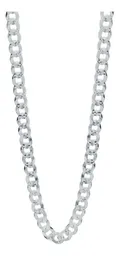 Cadena Plata 925 Barbada Cubana Diamantada Maciza 6mm Hombre - Imagen 2