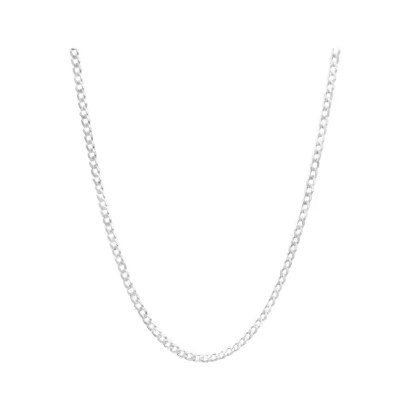 Cadena Plata 925 Barbada Cubana Hombre 50cm - Imagen 1
