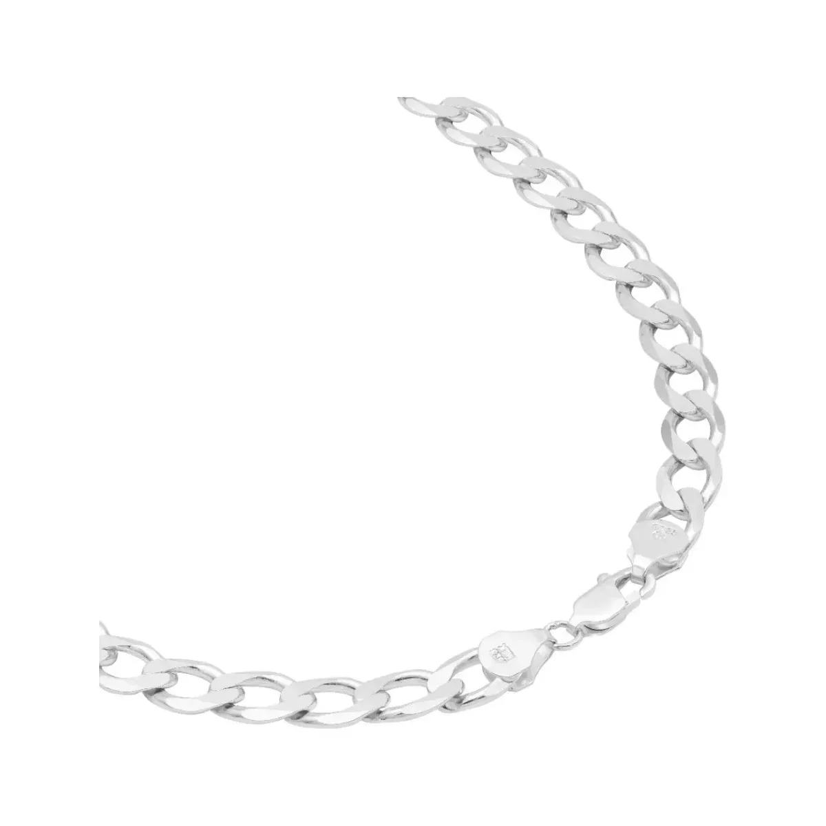 Cadena Plata 925 Barbada Cubana Hombre 60 cm - Imagen 3