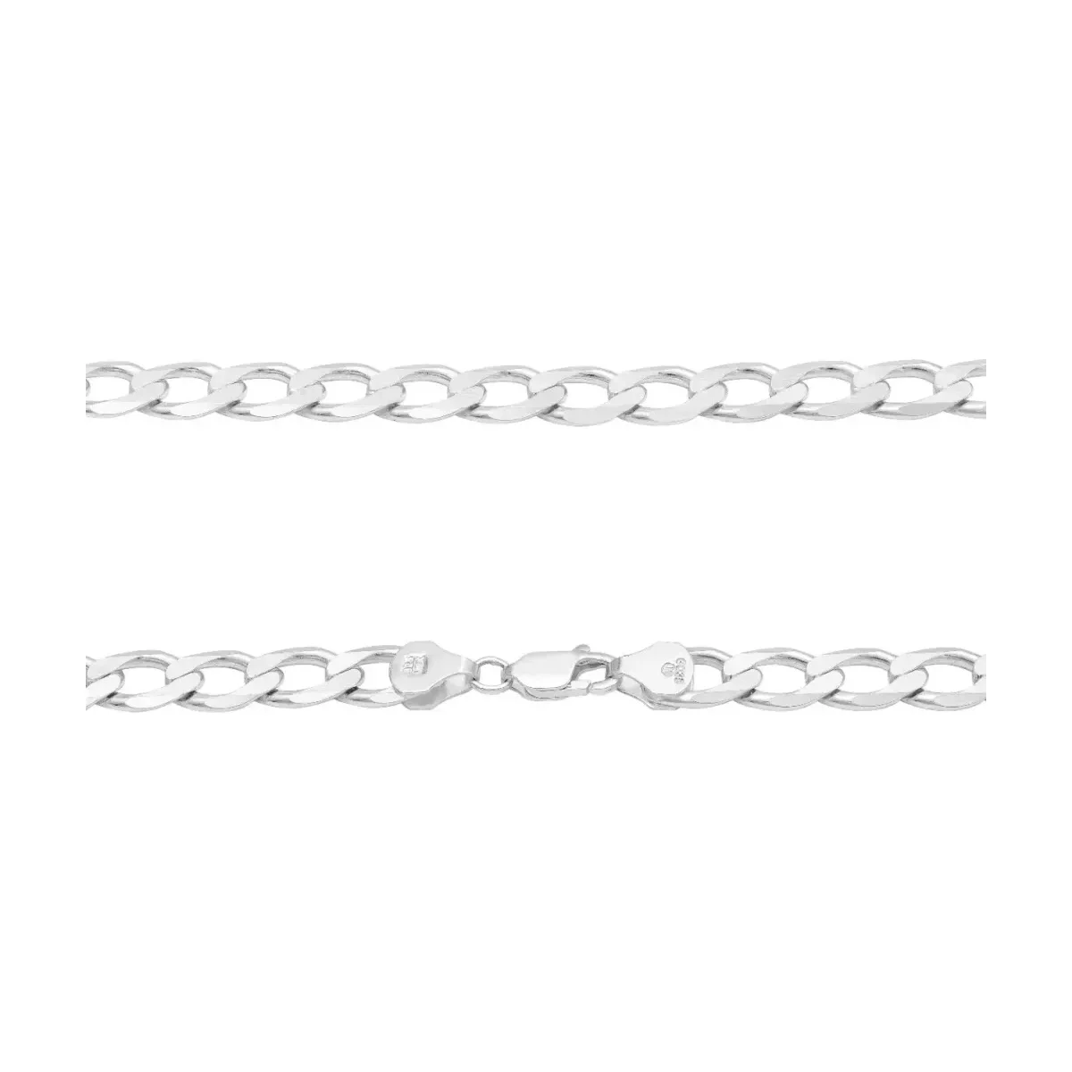 Cadena Plata 925 Barbada Cubana Hombre 60 cm - Imagen 4