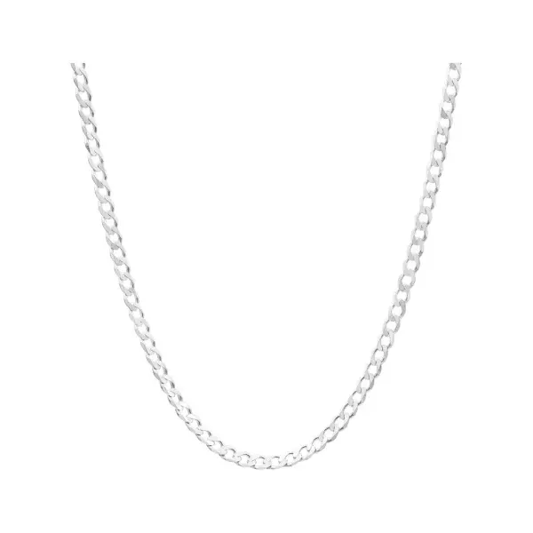 Cadena Plata 925 Barbada Cubana Hombre 65 cm - Imagen 1