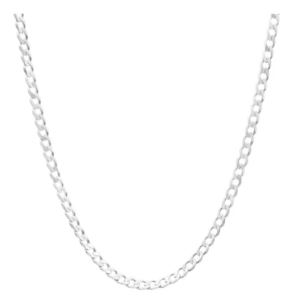 Cadena Plata 925 Barbada Cubana Hombre 65 cm - Imagen 1
