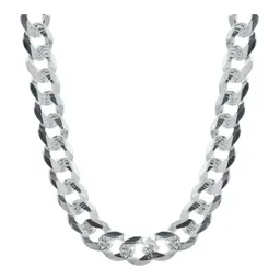 Cadena Plata 925 Barbada Cubana Maciza Diamantada 65cm para Hombre - Imagen 2