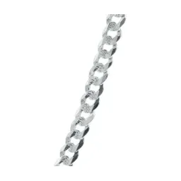 Cadena Plata 925 Barbada Cubana Maciza Diamantada 65cm para Hombre - Imagen 3