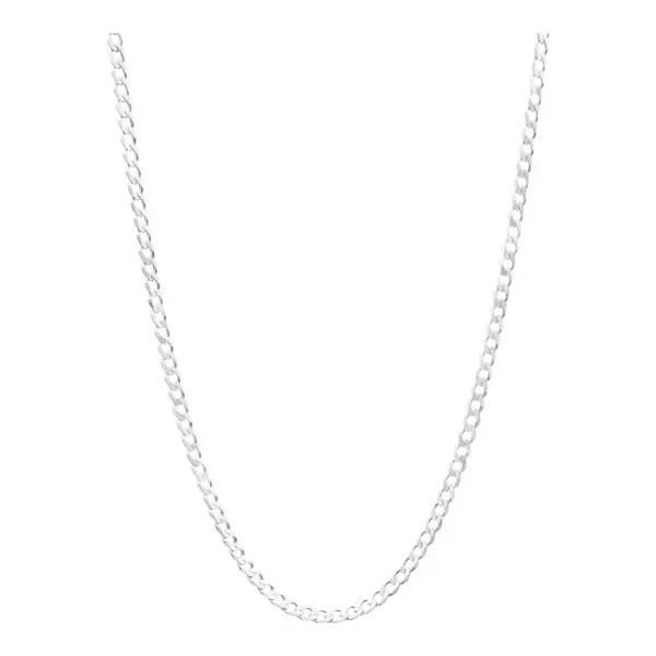 Cadena Plata 925 Barbada Cubana para Hombre 55cm - Imagen 1