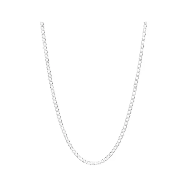 Cadena Plata 925 Barbada Cubana para Hombre 55cm - Imagen 1