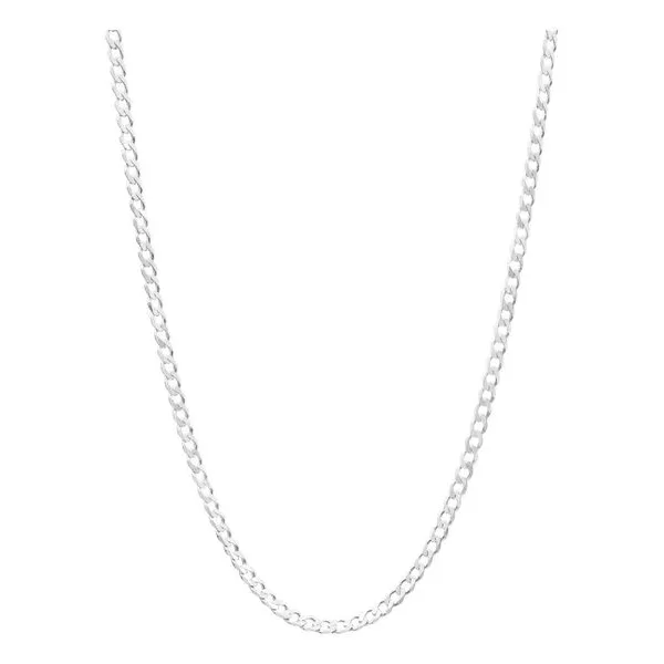 Cadena Plata 925 Barbada Cubana para Hombre 55cm - Imagen 1