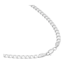 Cadena Plata 925 Barbada Cubana para Hombre 55cm - Imagen 2