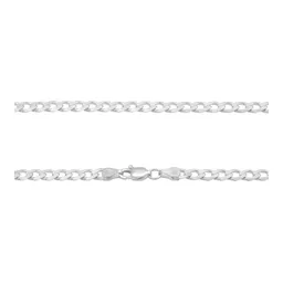 Cadena Plata 925 Barbada Cubana para Hombre 55cm - Imagen 4