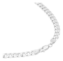 Cadena Plata 925 Barbada Cubana para Hombre 60cm - Imagen 2