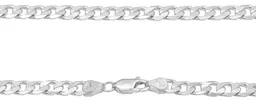 Cadena Plata 925 Barbada Cubana para Hombre 60cm - Imagen 4