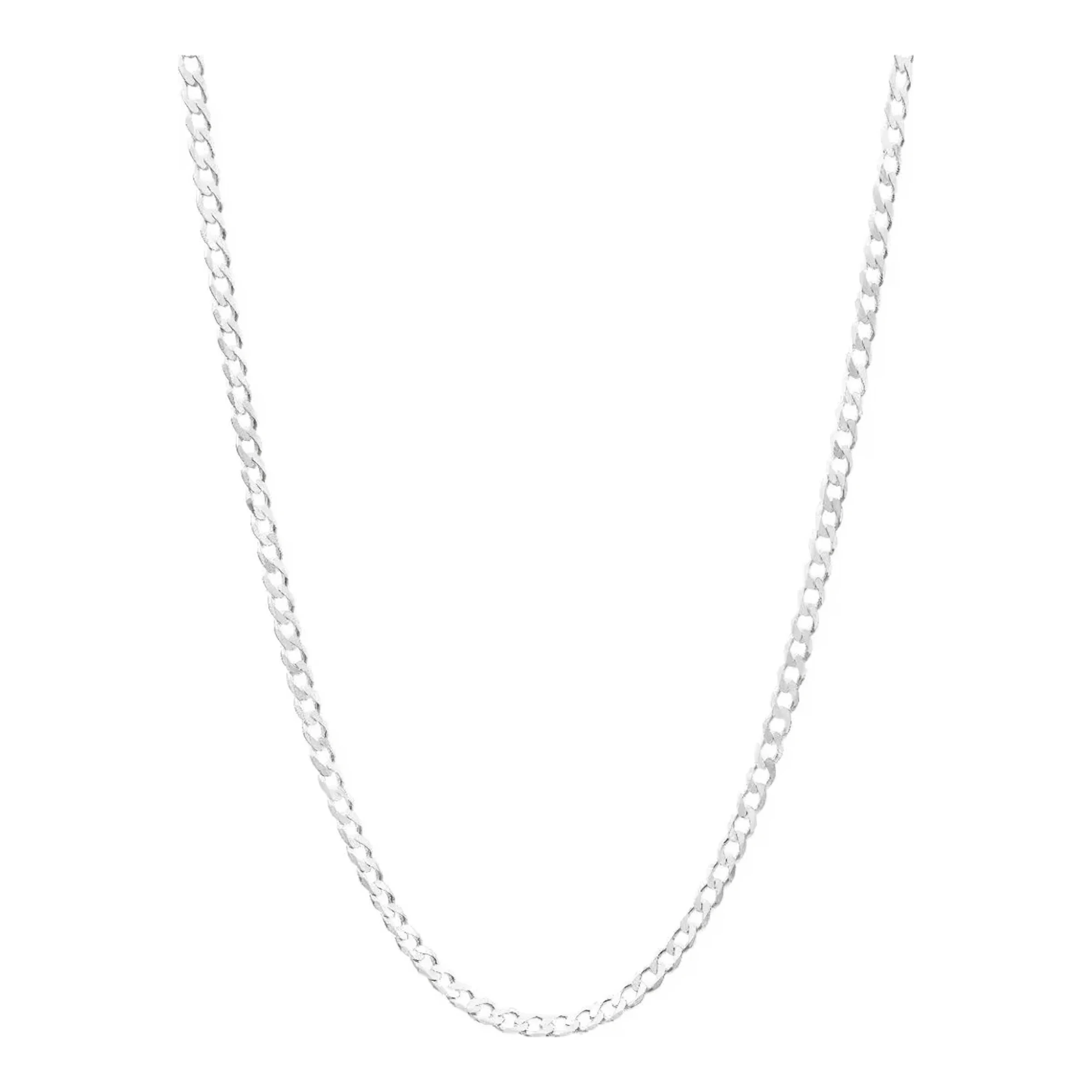 Cadena Plata 925 Barbada Cubana para Hombre 65cm