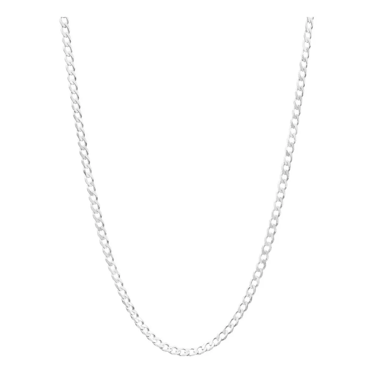 Cadena de plata .925 barbada cubana para hombre de 65cm, diseño industrial. Joyería de plata minimalista, eslabones gruesos y