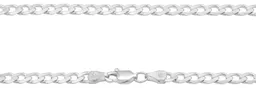 Cadena Plata 925 Barbada Cubana para Hombre 65cm - Imagen 4