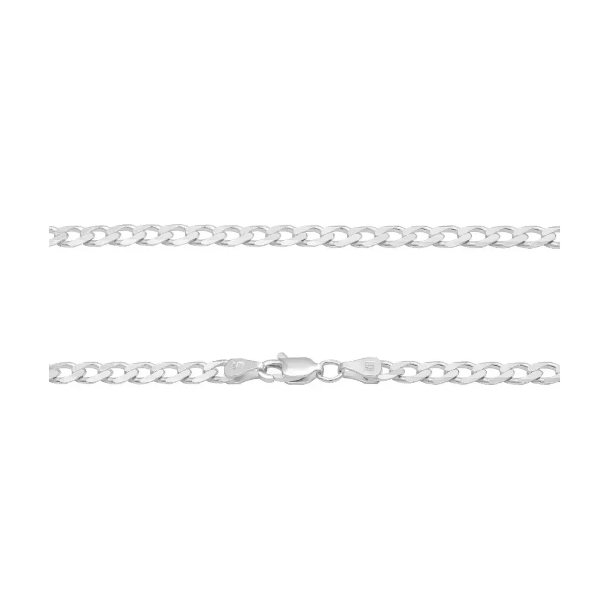 Cadena Plata 925 Barbada Cubana para Hombre 65cm - Imagen 4